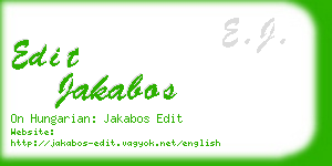 edit jakabos business card